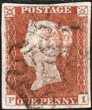 1841 SG8 BS25 1d RED BROWN