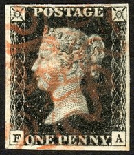 SG2 1840 1d black, plate 7