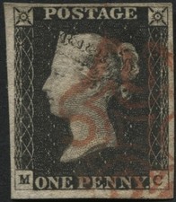 1840 1d Black MC plate 3, 4