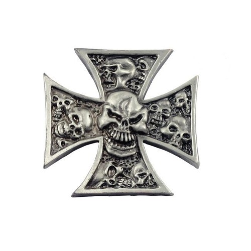 Maltese cross metal emblem - maltese,