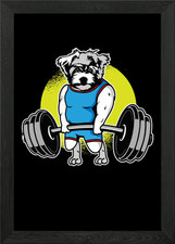 Maltese Weightlifting I Framed