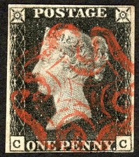 SG2 1840 1d black, plate 5