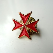 Enamel Knights Templar Red