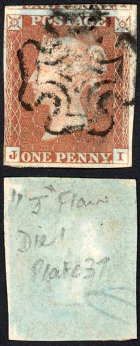 1841 penny red - 1841, (ji)
