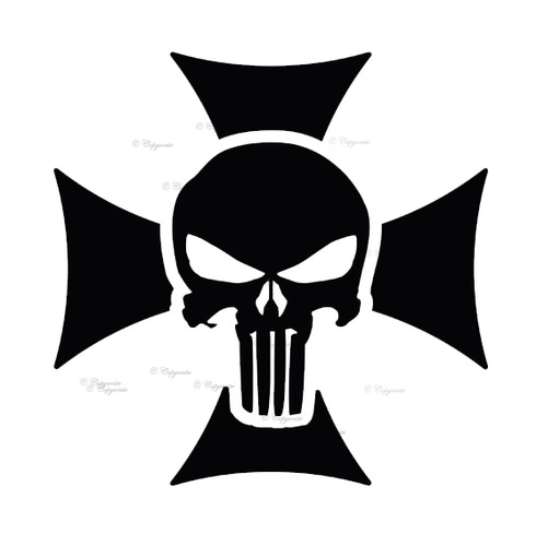 Punisher skull maltese cross - skull,